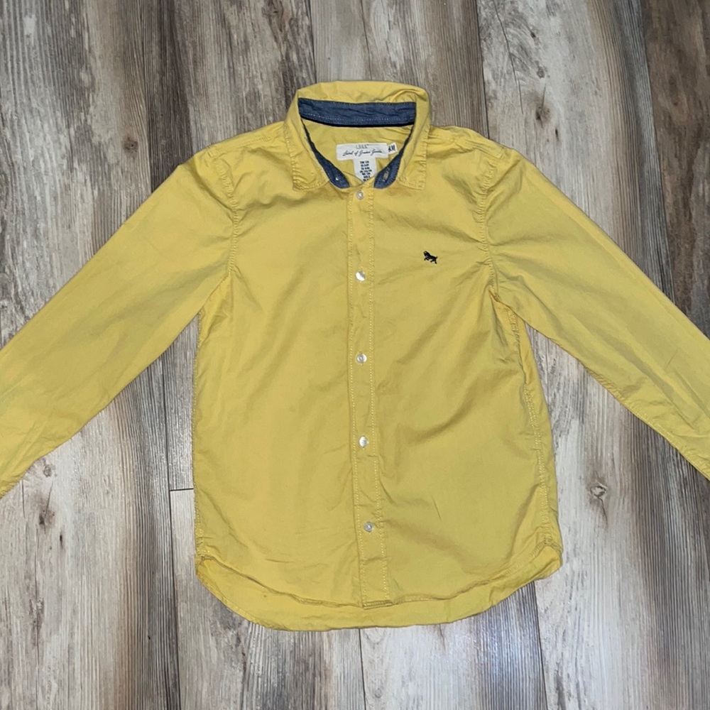 H&M Boys Yellow Button Down Shirt. Size: 8-9Y